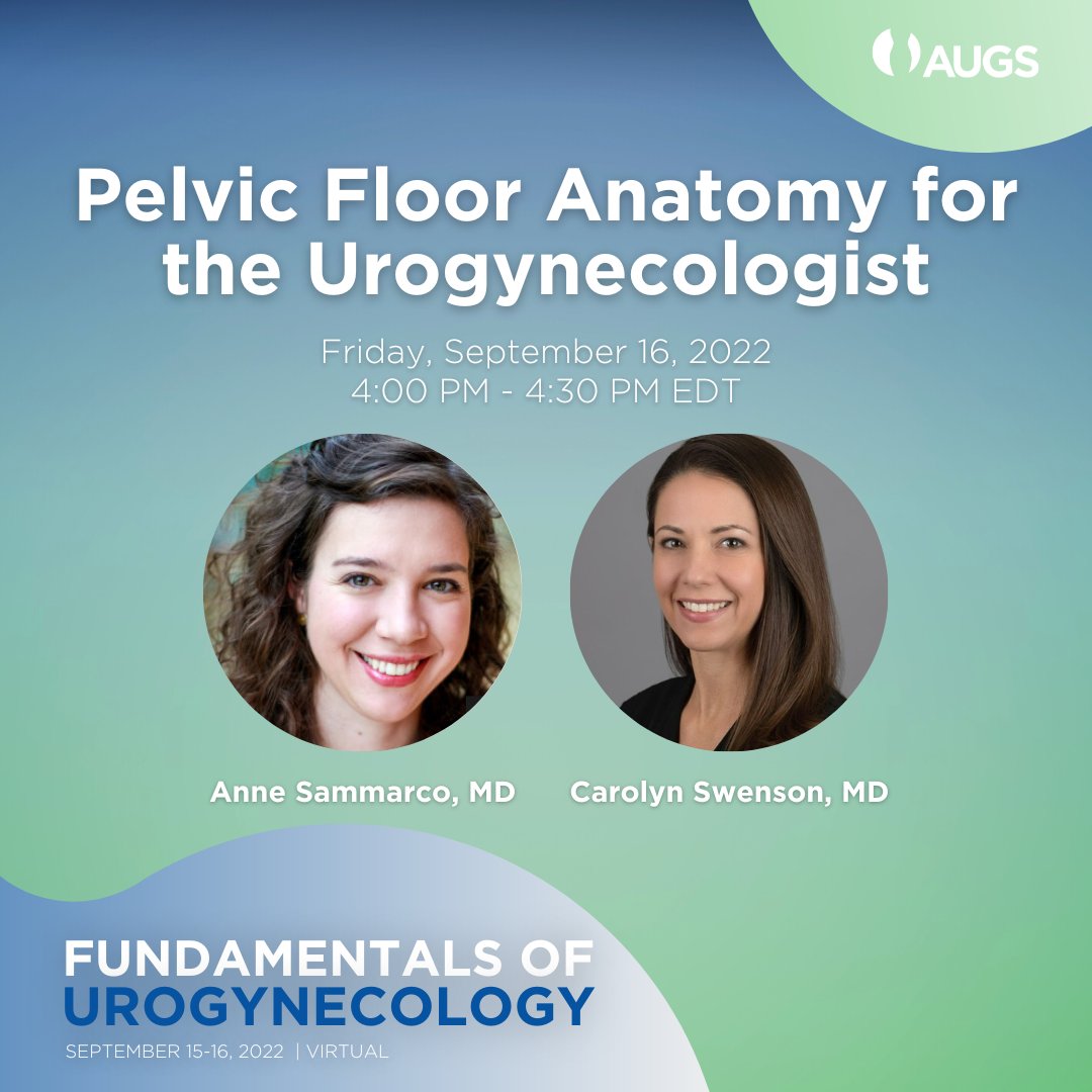 AUGS (@urogynsociety) on Twitter photo Drs. <a href="/AnneSam13/">Anne Sammarco</a> & <a href="/DrSwenson13/">Carolyn Swenson</a>'s presentation, Pelvic Floor Anatomy for the Urogynecologist, will cover detailed pelvic floor anatomy of the levator ani, perineal membrane, cardinal & uterosacral ligaments.
See the key takeaways: events.rdmobile.com/Sessions/Detai…
<a href="/UofUHealth/">University of Utah Health</a> <a href="/UHhospitals/">University Hospitals</a> Drs. <a href="/AnneSam13/">Anne Sammarco</a> & <a href="/DrSwenson13/">Carolyn Swenson</a>'s presentation, Pelvic Floor Anatomy for the Urogynecologist, will cover detailed pelvic floor anatomy of the levator ani, perineal membrane, cardinal & uterosacral ligaments.
See the key takeaways: events.rdmobile.com/Sessions/Detai…
<a href="/UofUHealth/">University of Utah Health</a> <a href="/UHhospitals/">University Hospitals</a>