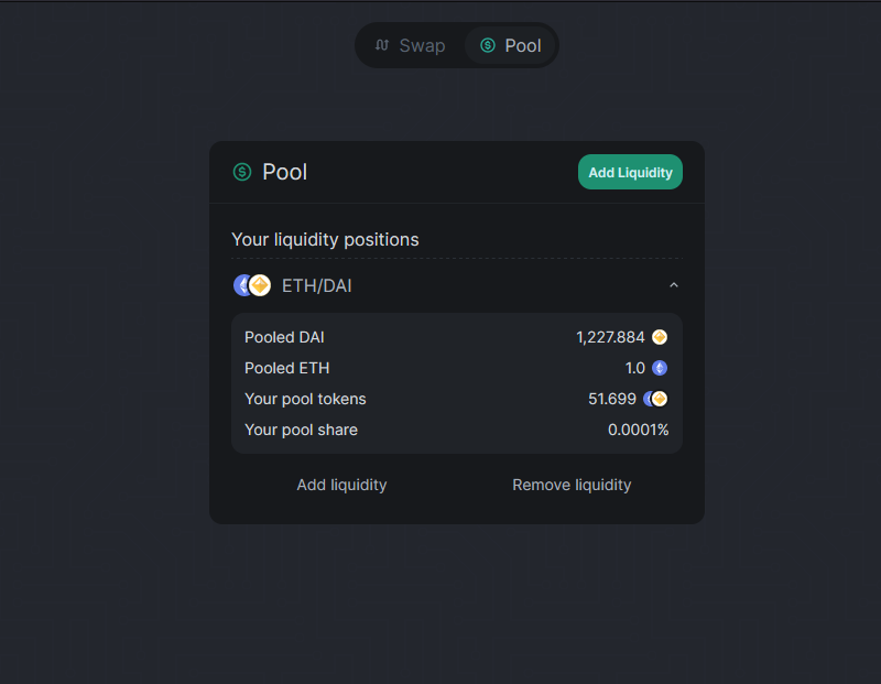 Go brow try this is tesnet
Easy and smooth
I hope this is project success

I'm using #SwaySwap, a blazingly fast DEX on the Fuel devnet <a href="/fuellabs_/">Fuel Labs</a>
fuellabs.github.io/swayswap