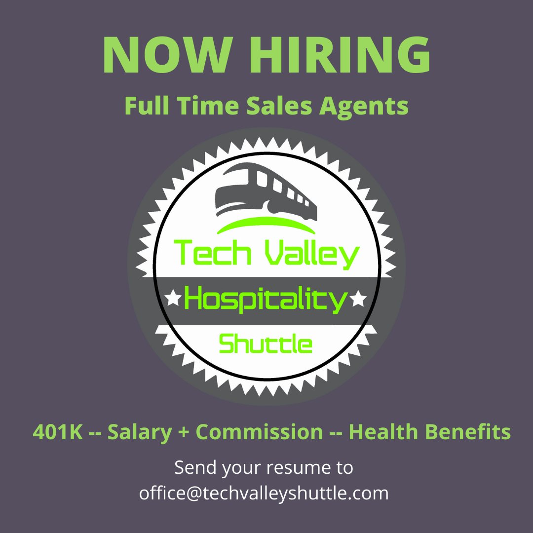 TechValeyShutle's tweet image. We are looking for CDL and Non-CDL drivers who are driven to help others and looking to provide a positive impact to the community. #CommunityDriven #TechValleyShuttle #tvhs