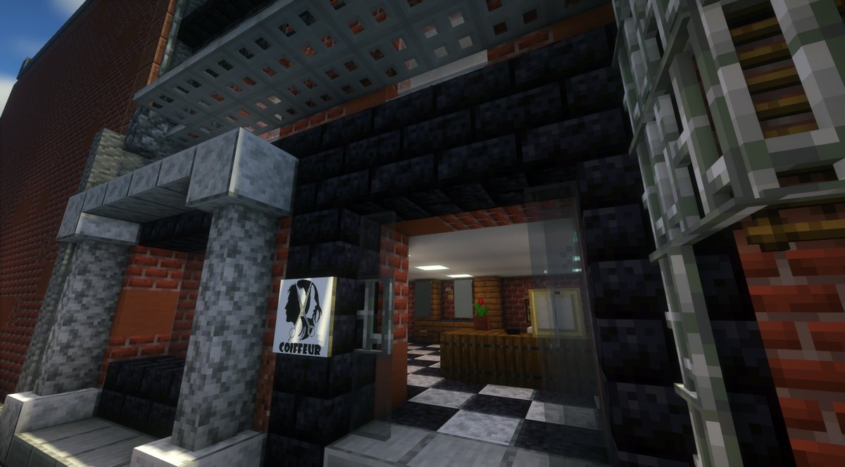 Diff_Aventures's tweet photo. Une boutique qui fait la Diff'Hair'ence 💇
#DifficilesAventures #Minecraft #SurvivalBuild https://t.co/wHD3cC0PqG