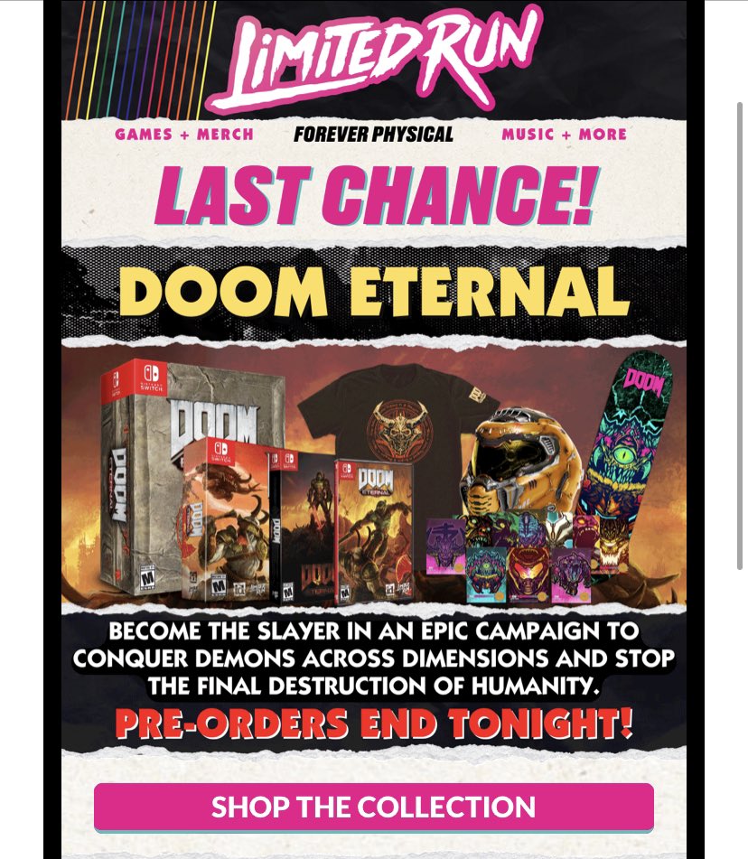 JPSWITCHMANIA's tweet photo. It’s Sunday and that means there are a number of games leaving @LimitedRunGames’ website tonight. 

Plus, don’t forget to check out what’s new and still available. 

Lastly, did you back the new Outbreak: Shades of Horror game from @deaddropstudios on Kickstarter yet? Physical! https://t.co/sDKILlZXsq