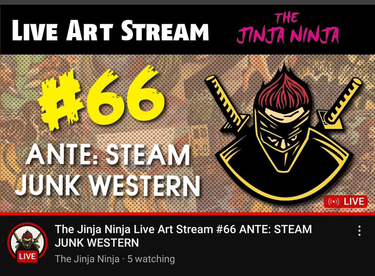 GNinjuh's tweet photo. ๐จ #TheJinjaNinja ๐ผ PRESENTS
๐ดLIVE #ArtStream #0066
#ANTESteamJunkWestern
๐ @Jinja_Ninja_78
@revsully
@RealRogerRider
@banditobane
@Makini1990
#Jafo
#Sketching
#Painting
#TheCSFNation
@MadsMamaBear
@MegatronDarth
@RoseMQueen1
@riotkitty1
https://t.co/ME8MrLnAE1 https://t.co/Ey6ZCcRMSO