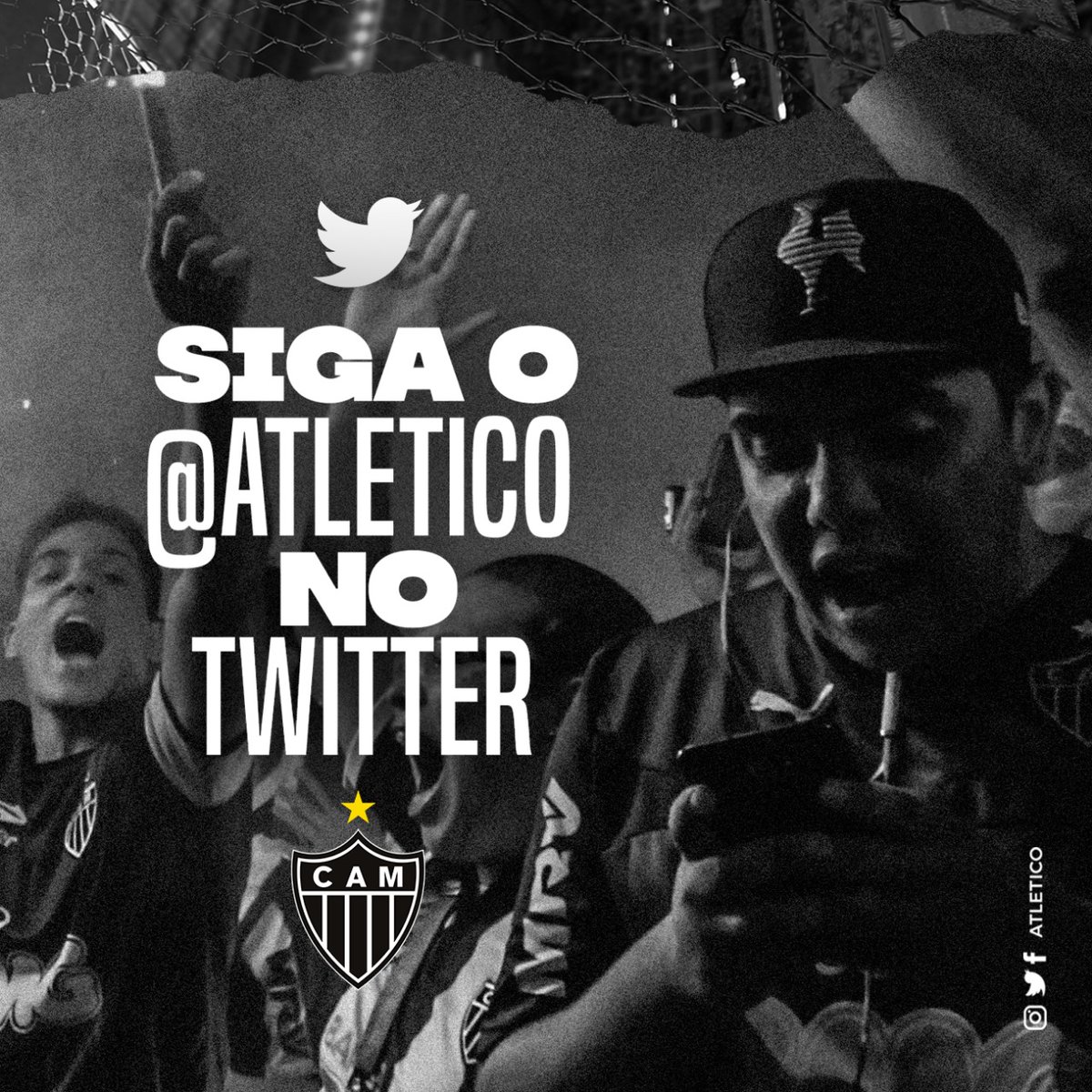 Atletico's tweet photo. 👉🏼 Massa, deixe o RT para que seus amigos sigam o @Atletico no Twitter e fiquem por dentro de tudo que rola no nosso dia a dia!

Com você, o #Galo fica ainda mais forte também nas redes sociais. 💪🏼🏴🏳 https://t.co/51Az8sjpnV