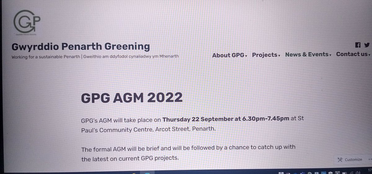 gpgpenarth's tweet image. 📢 Not long now until our AGM: 
Thursday 22 September, 6.30pm
St Paul's Community centre, Arcot Street, Penarth.

We're always on the lookout for more volunteers, so if you're passionate about making Penarth a better, more sustainable place to live, please come and join us 💚🌍