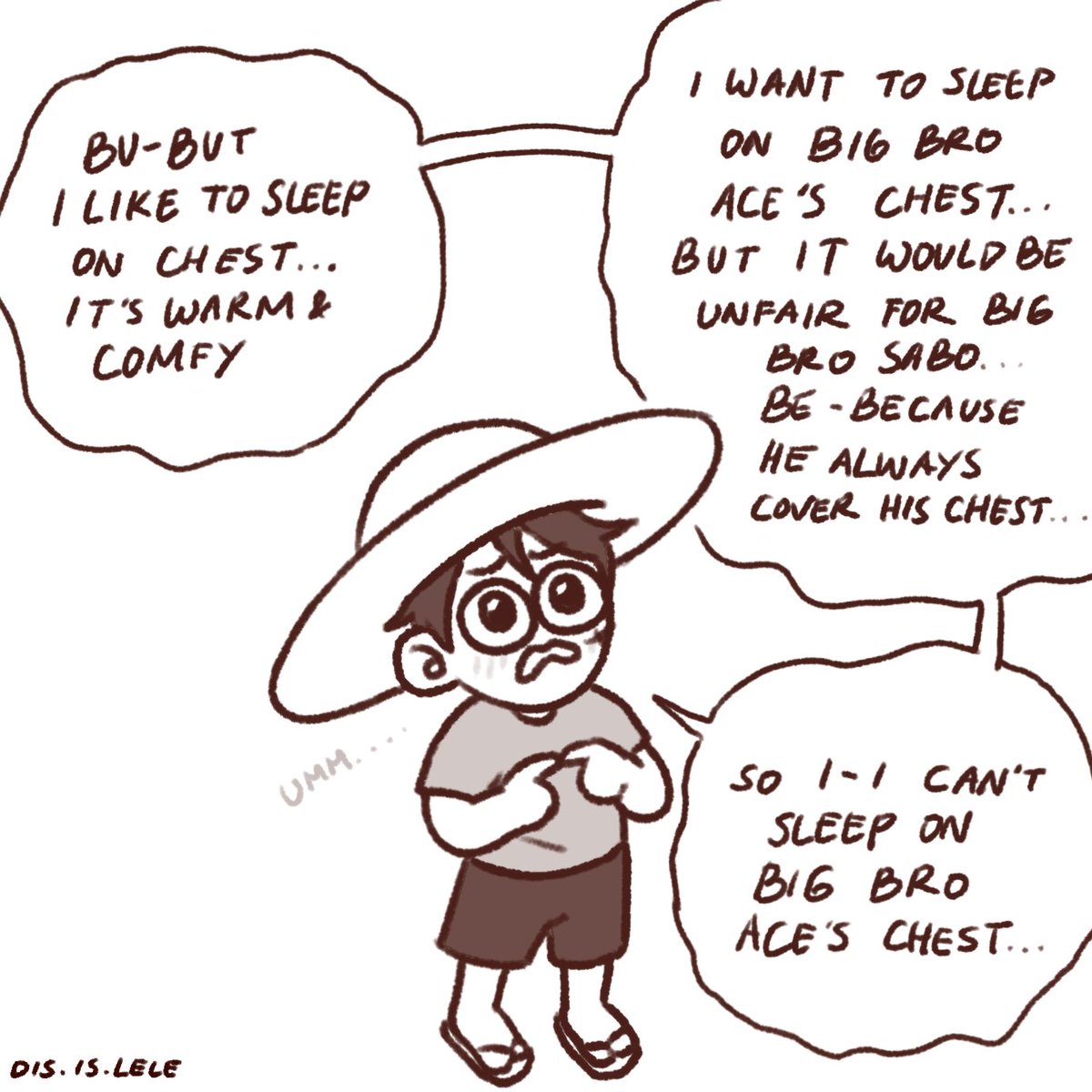 DisIsLeLe's tweet photo. Why Luffy can't sleep on Big Bro Ace's Chest

#ONEPIECE https://t.co/SdBNjsSDGC
