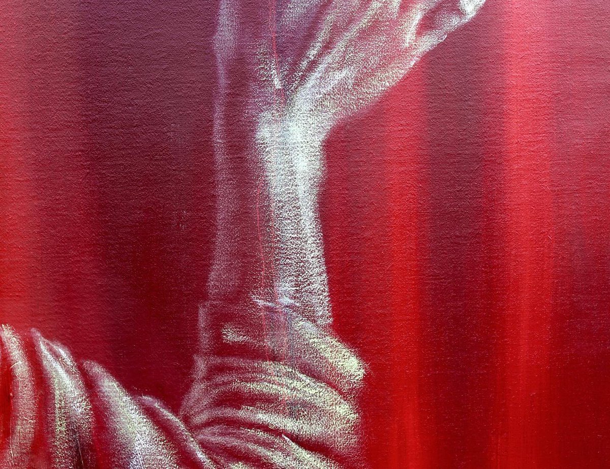 SaraShamma's tweet photo. Upcoming solo show, Kuwait, Contemporary Art Platform @capkuwait October 2022, curated by Fatina Al Sayed  
“Age 6” oil on canvas, 150x115 cm, 2022 
#kuwait #capkuwait https://t.co/PcxZ12hFHO