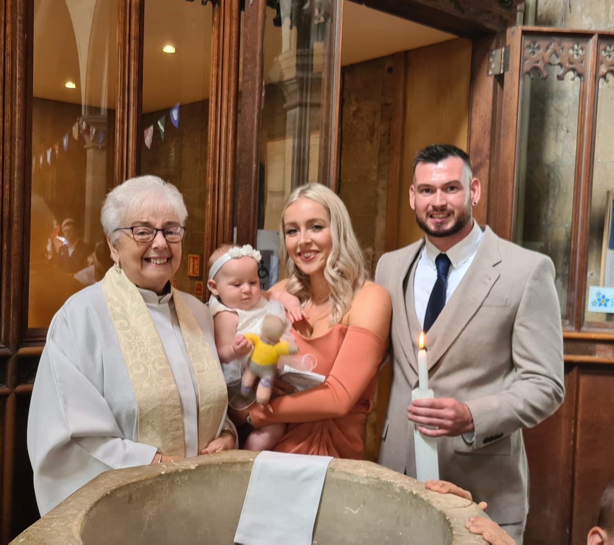 DandSChurch's tweet photo. As we continue to welcome our community this weekend, congratulations to Philip and Rachael who were married in St John's yesterday, and to Betsy Evelyn &amp; Novah June who were both baptised today. It's been so good to spend our weekend with you all. @LeedsCofE @churchofengland https://t.co/BIHNgU4eVF