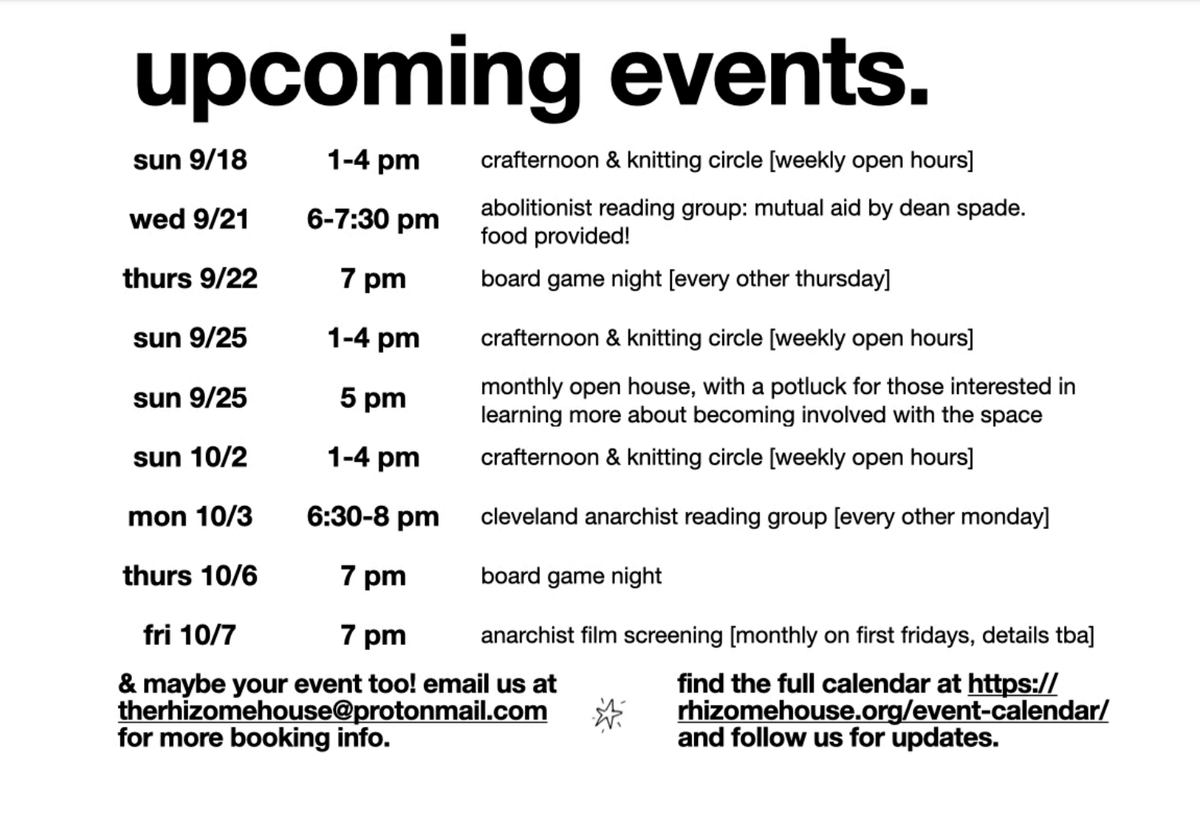 TheRhizomeHouse's tweet photo. Great to see everyone last night. 

Check out our upcoming events and hope to see y'all soon! https://t.co/a7485ILo1O