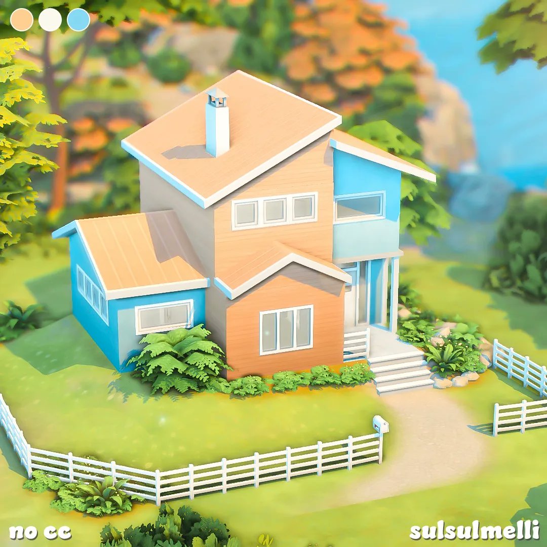 Blue Ocean House 💙🌊 - Gallery ID #sulsulmelli 💙 - - #TheSims4 #TheSims #ShowUsYourBuilds 💙