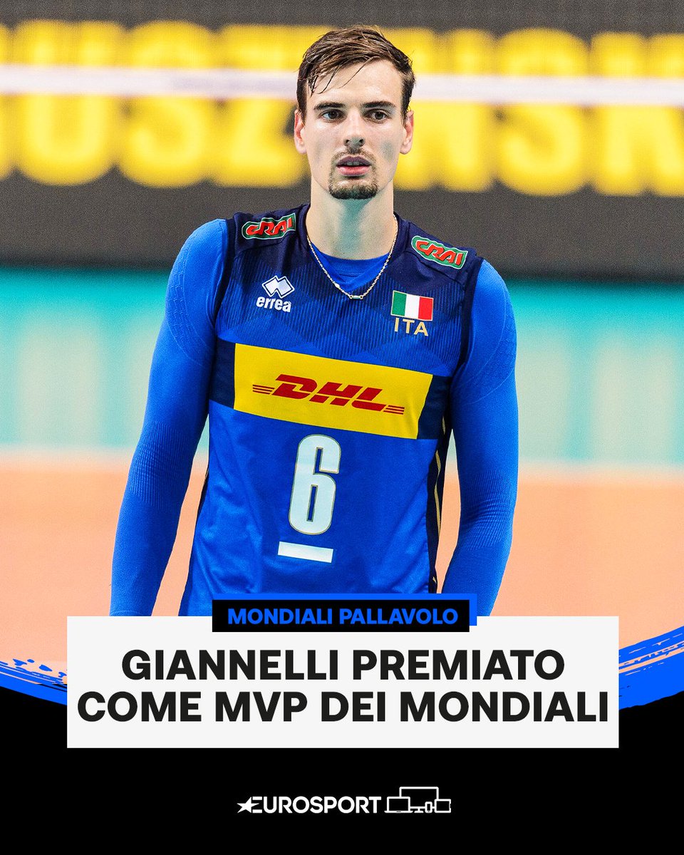 Eurosport_IT's tweet photo. Simone è il 𝗠𝗶𝗴𝗹𝗶𝗼𝗿 𝗴𝗶𝗼𝗰𝗮𝘁𝗼𝗿𝗲 𝗱𝗲𝗹 𝗠𝗼𝗻𝗱𝗼 🌍✨

#Giannelli | #MWCH2022 | #Pallavolo https://t.co/n6yUlVlogM