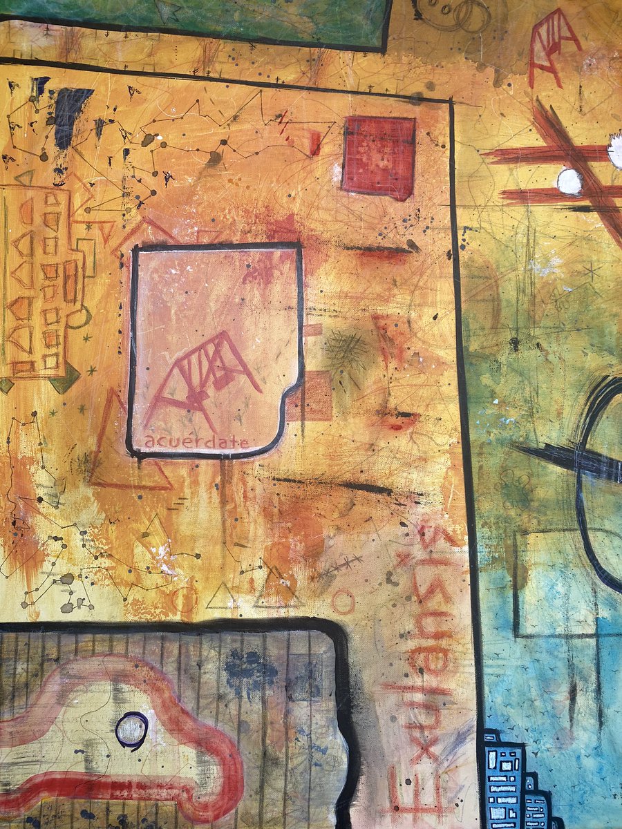 siliconwings_'s tweet photo. Encased in Amber. 
mixed media on canvas https://t.co/HFos8WWd7A