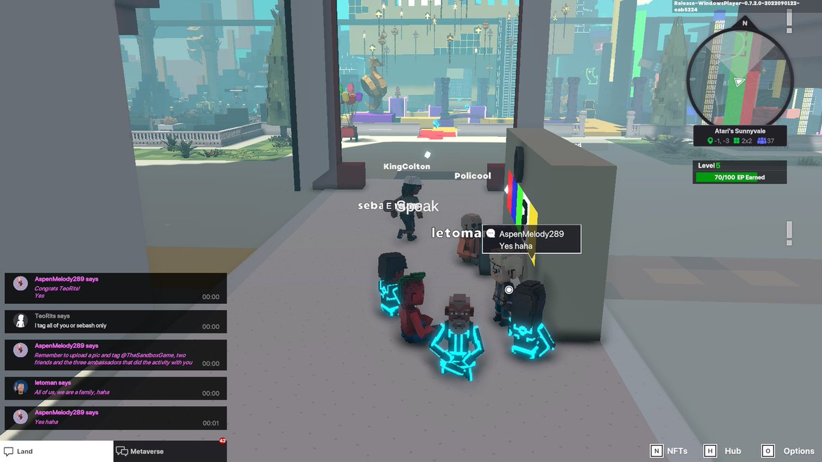 teo_rits's tweet photo. @TheSandboxGame
 
Just participated and won a round of  Hide and seek  with the awesome sandbox ambassadors  
 
@sebashgam
@AspenMelody289
 @letomansandbox

@WillOpensea 
@LacedCheeba3 
@JamesCrypto007 https://t.co/qi97reTkqa