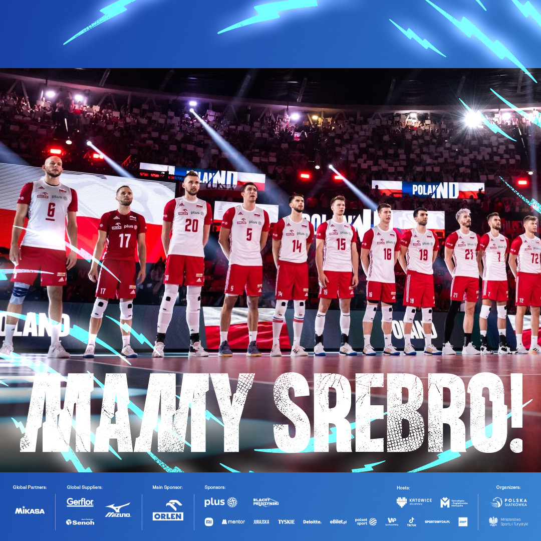 PolskaSiatkowka's tweet photo. 🥈 Polska srebrnym medalistą #MŚ2022M!
Panowie – gratulujemy! https://t.co/sLtzrV9sWH