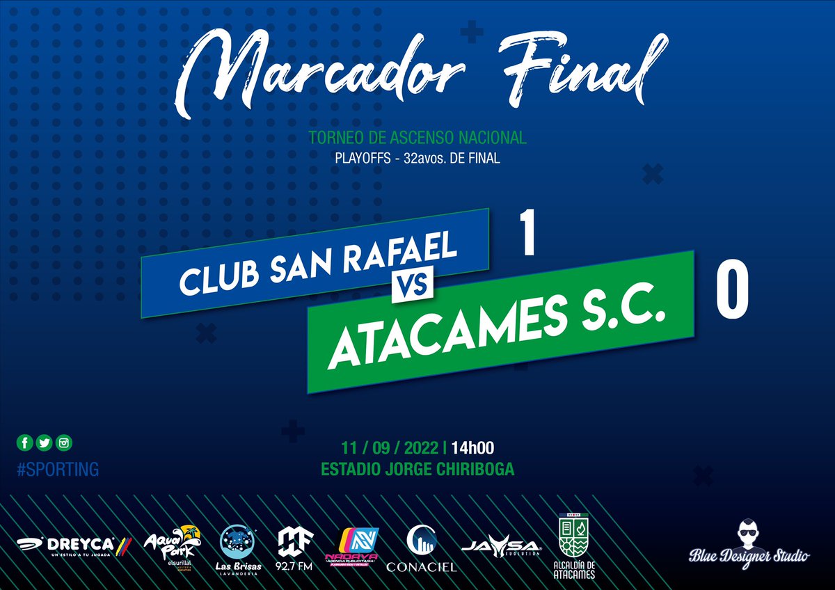 Finaliza el encuentro en #LaConcordia, llave abierta para la vuelta de locales.

#DaleSporting 💙⚽️💚 #ContigoHastaPrimera 🔝