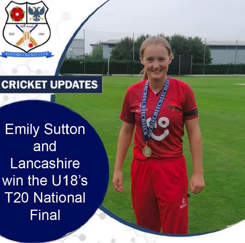 RuffordCC's tweet photo. 🌹 Great effort today from our very own Emily Sutton and Lancashire U18’s 🌹 

@pscricket @BBCLancsCricket @BBCLancsSport https://t.co/IOfA9cTCqa