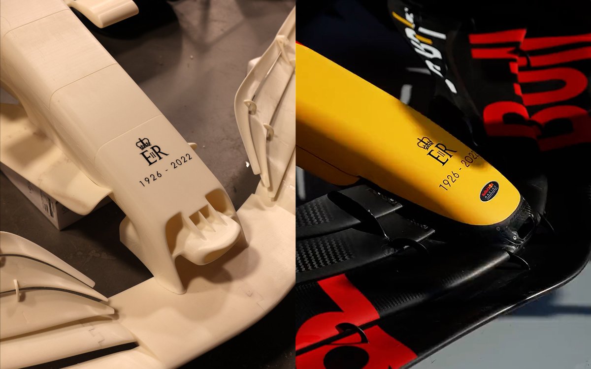 Thank you Ma'am. Honoring #QueenElizabeth on our Full-Size 3D Printed RedBull RB16 Formula One Car. #redbullracing #redbull #f1 #Formula1 #3dprint #3dprinted