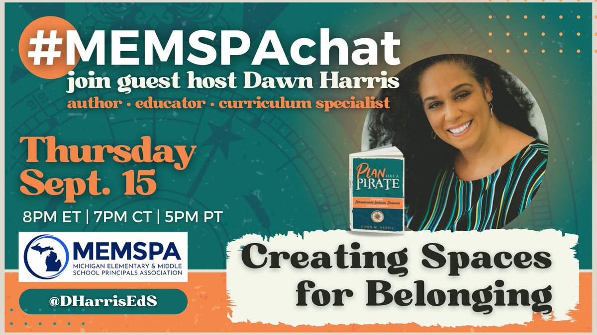 vgilbert3's tweet photo. @DHarrisEdS will moderate Creating Spaces for Belonging during #MEMSPAChat
Thurs Sept 15 8pm EST
#BuildHopeEDU #JustFiveMin
#TeachNVchat #AussieEd
#SunChat
@NowakRo @gdorn1 @MsSullivan_APS @LisaMaryCH
@MrpStp @susankotch @MsPazMS @alextvalencic @LongthorneJess https://t.co/livUzJyc6i