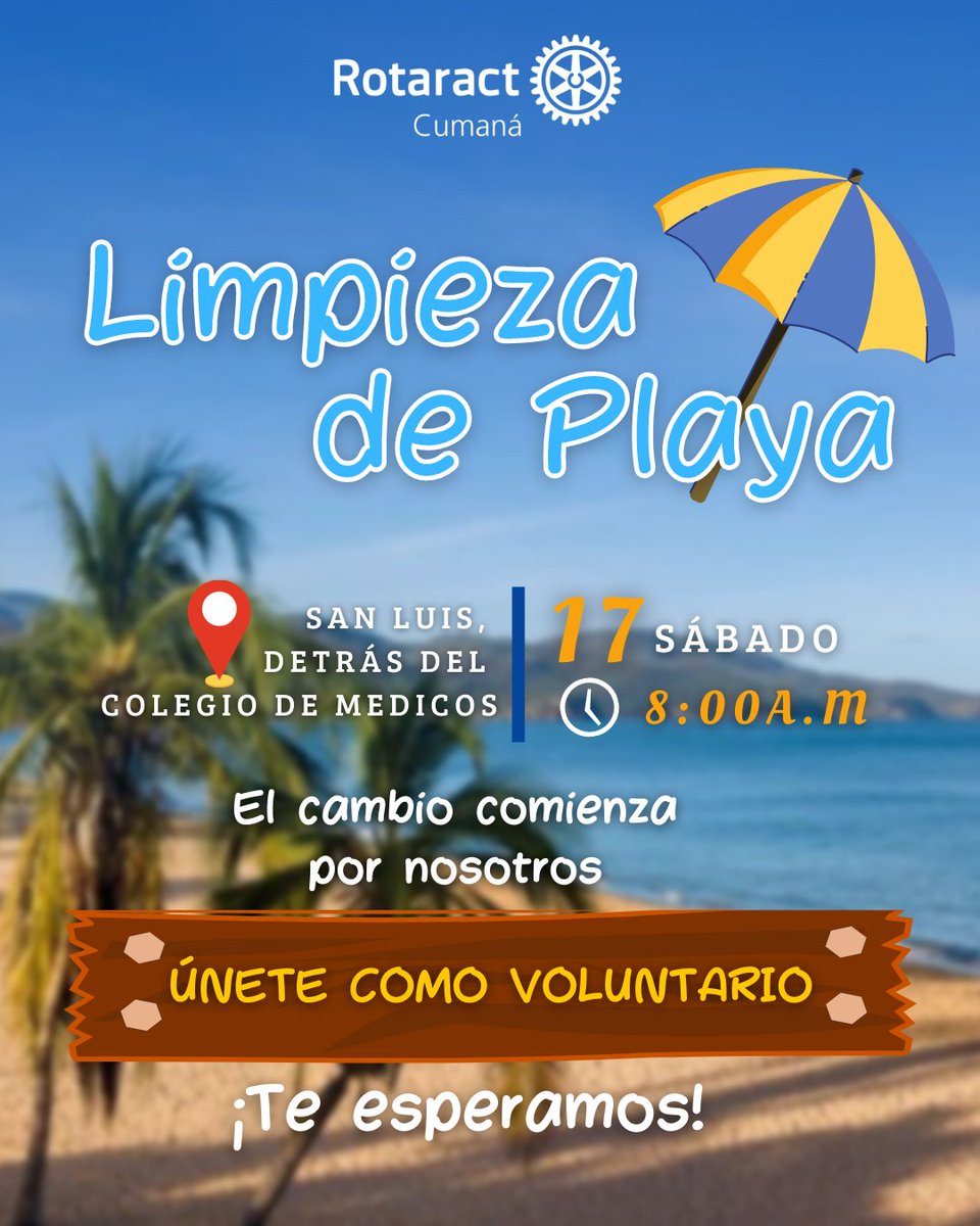 Para conmemorar el mes de las playas y devolverle todo el amor que ella nos regala, el día sábado 17 de septiembre estaremos realizando una limpieza de playa, sumate como voluntario ¡Te esperamos!