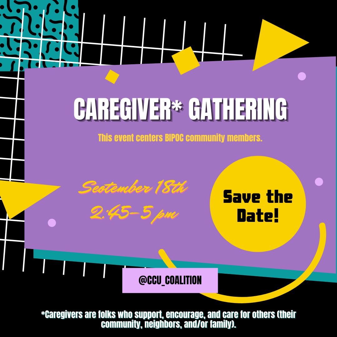 ccucoalition's tweet photo. SAVE THE DATE for our Caregiver Gathering and Community BBQ! This event will be held outdoors. RSVP HERE: https://t.co/Sqa1XPh2ht

RESERVE LA FECHA para nuestra reunión de cuidadores y parrillada comunitaria! CONFIRME SUS ASISTENCIA AQUÍ: https://t.co/Sqa1XPh2ht https://t.co/W0dbZhcWn1