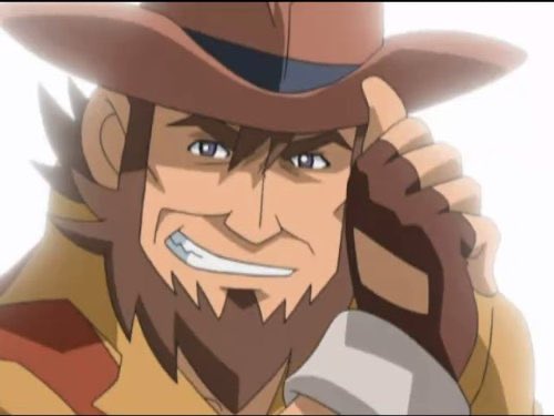 Paleostud's tweet photo. So people are doing a thing where they share a pic of themselves and what anime character they think they most look like. So here’s me (left) and Spike Taylor (right). He’s the paleontologist and dad from Dinosaur King. https://t.co/2akQDeIARi
