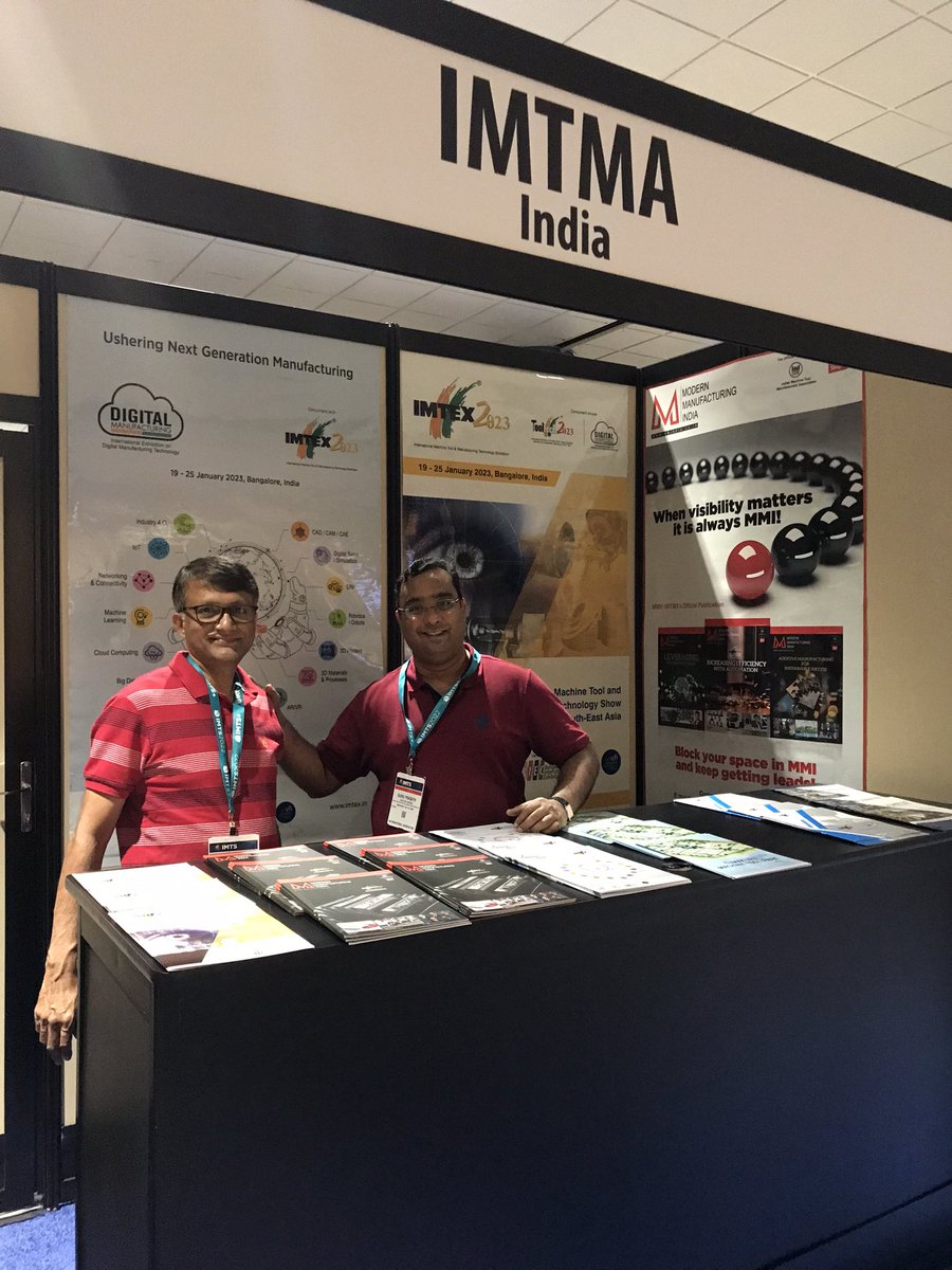 Magicwandmedia_'s tweet photo. IMTMA (Indian Machine Tool Manufacturers' Association) is all geared up to meet you in @IMTSchicago at North Building - Level 2 - 221014  #imts2022 #manufacturingshow #technologyshow @IMTMAssn @McCormick_Place https://t.co/VXuNRJCJ1W