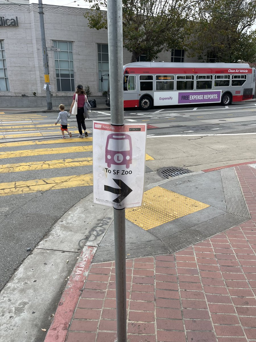transitcounts's tweet photo. Current situation: #gapsinservice, #lackofsignage, unclear #transfer instructions, no #LTaraval train in #munimetro #subway, no awaiting #LBUS, #sundayservice, #delaydelaydelay, #happytransitmonth 🎉! #TransitMonth #SanFrancisco #onelesscar #manymorebuses https://t.co/S19DWSqDK2