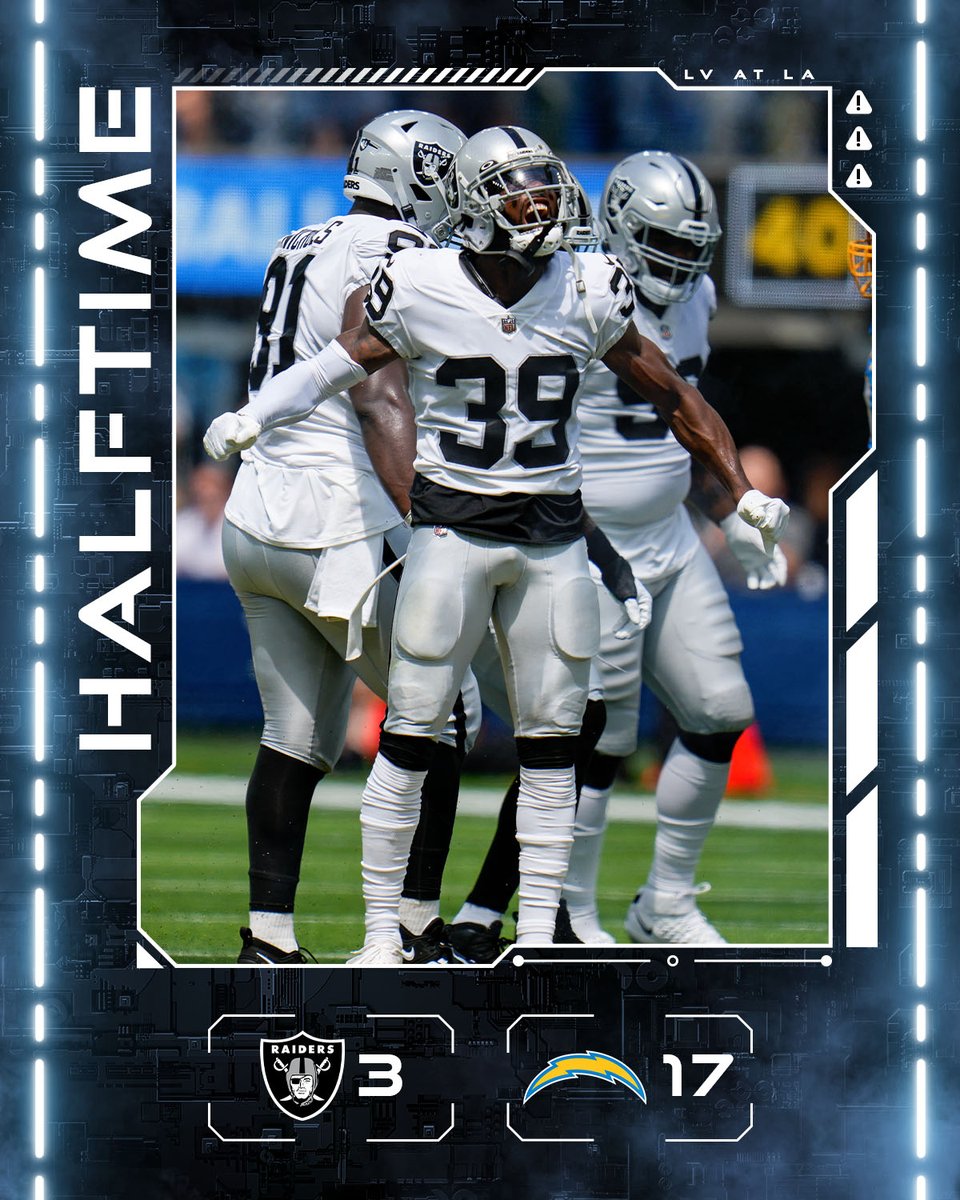 Raiders's tweet photo. Back to work in the second half. https://t.co/qQxcipXX4X