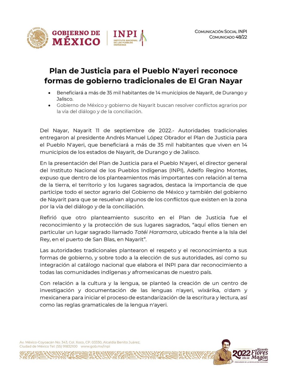 Inpi on twitter comunicado plan de justicia para el pueblo n