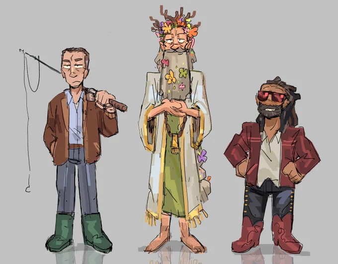 #dungeonsanddaddies season 1 spoilers!!.....I only have 2 episodes left of DnDads season 1 so I thought it would be best to get the sons and grandads designs done before I become an even bigger emotional wreck! HELP 