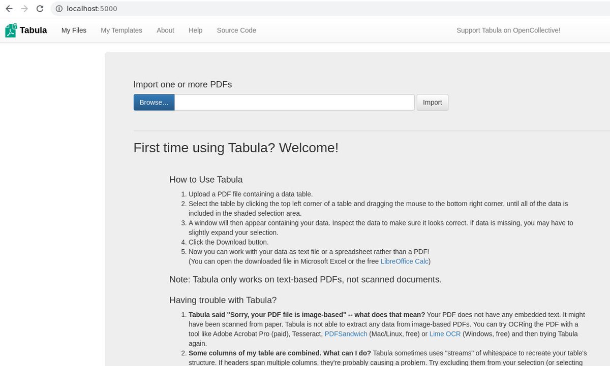 I've created docker images for <a href="/TabulaPDF/">Tabula</a> (extract tables from PDFs without coding), so if you have <a href="/Docker/">Docker</a> it's easier to run in any operating system:

docker run --name tabula -p 5000:5000 -d turicas/tabula:1.2.1

hub.docker.com/r/turicas/tabu…
#opendata #webscraping #datascience #ddj