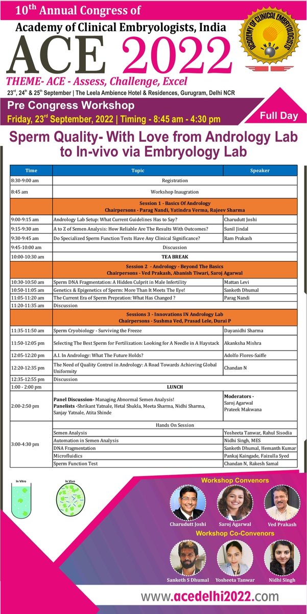 ACEINDIA2's tweet photo. DELHI ACE  2022              
Register now for the 10th International conference of ACADEMY OF CLINICAL EMBRYOLOGISTS, INDIA at Delhi NCR on 23rd-25th September.
  
Register Now
https://t.co/QavpsVOBvl

log on to 
https://t.co/l0LungzPfv
https://t.co/3Z89dS1d3e https://t.co/QtWVDKG7e8