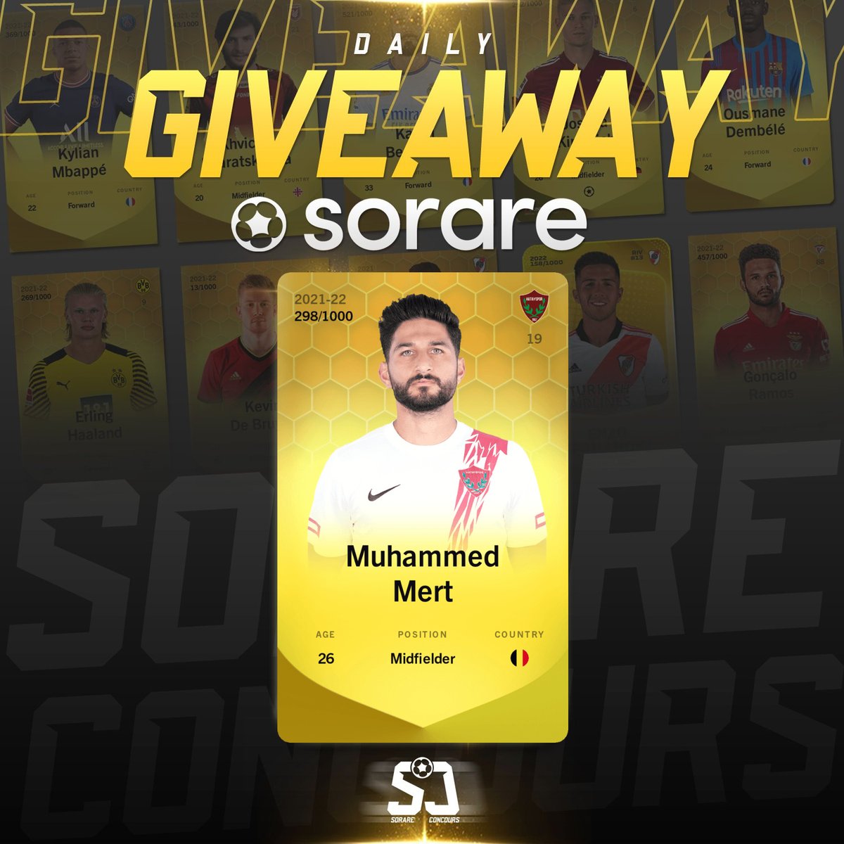 _CaptainHODL's tweet photo. 🎁CONCOURS SORARE🎁

4 JOUEURS À GAGNER 🔥

Conditions pour participer  :

- Follow @SorareConcours et @IVALLEY028 ( Très bon vendeur IPTV )
- Retweet ♻️
- Like ♥️

Fin du concours  12/09 à 20h00

#Sorare #TeamSorare #Giveaway #NFTGiveaway #Concours #Crypto #football https://t.co/XfhfQ0RIpU