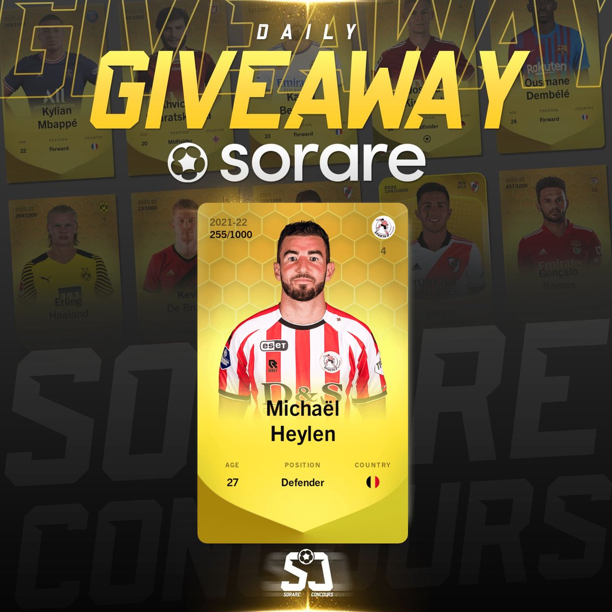 _CaptainHODL's tweet photo. 🎁CONCOURS SORARE🎁

4 JOUEURS À GAGNER 🔥

Conditions pour participer  :

- Follow @SorareConcours et @IVALLEY028 ( Très bon vendeur IPTV )
- Retweet ♻️
- Like ♥️

Fin du concours  12/09 à 20h00

#Sorare #TeamSorare #Giveaway #NFTGiveaway #Concours #Crypto #football https://t.co/XfhfQ0RIpU