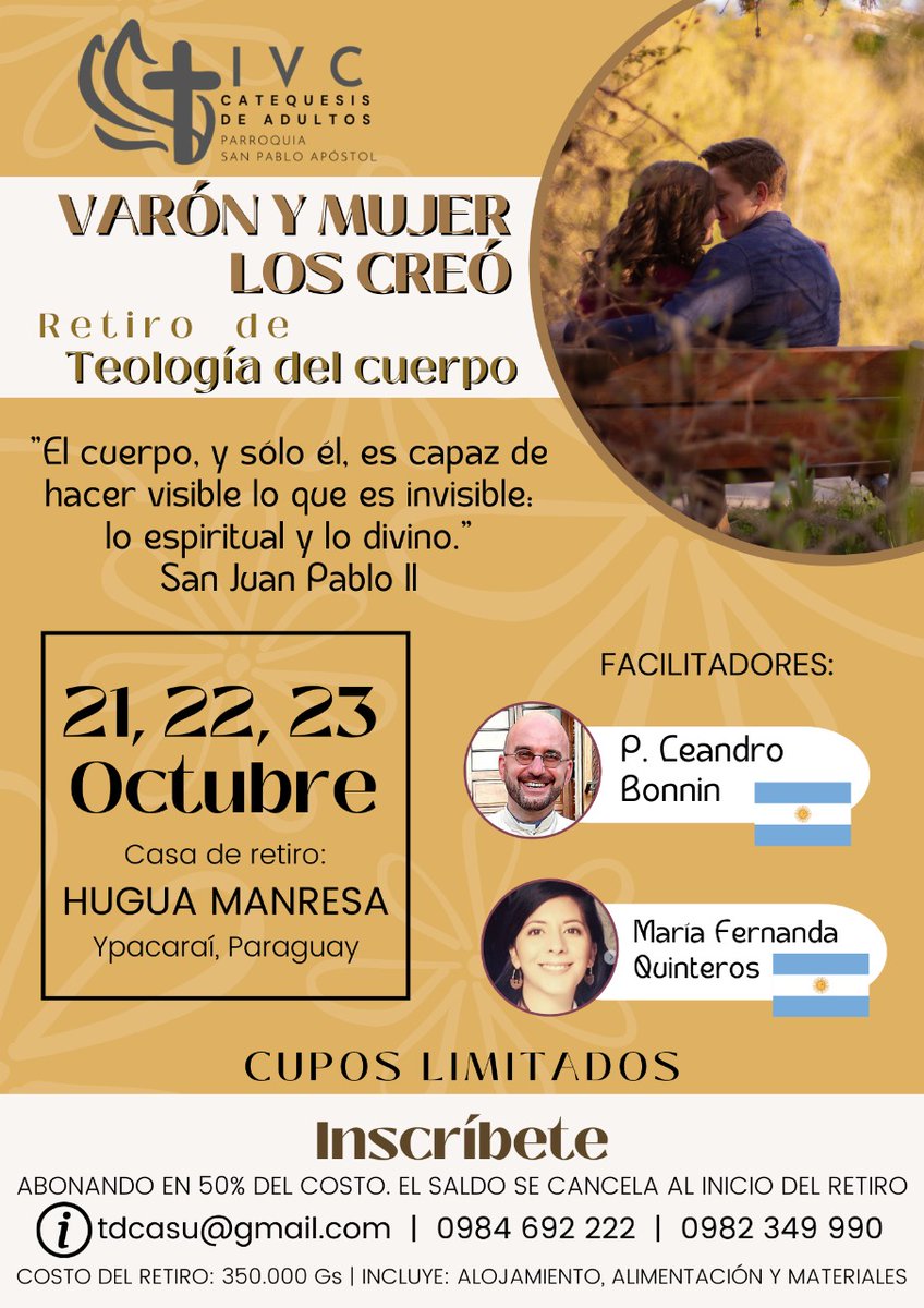 veromchavez's tweet photo. El primer retiro de #TeologíadelCuerpo en Paraguay

❤️🔥 https://t.co/cSzfHeQFd4