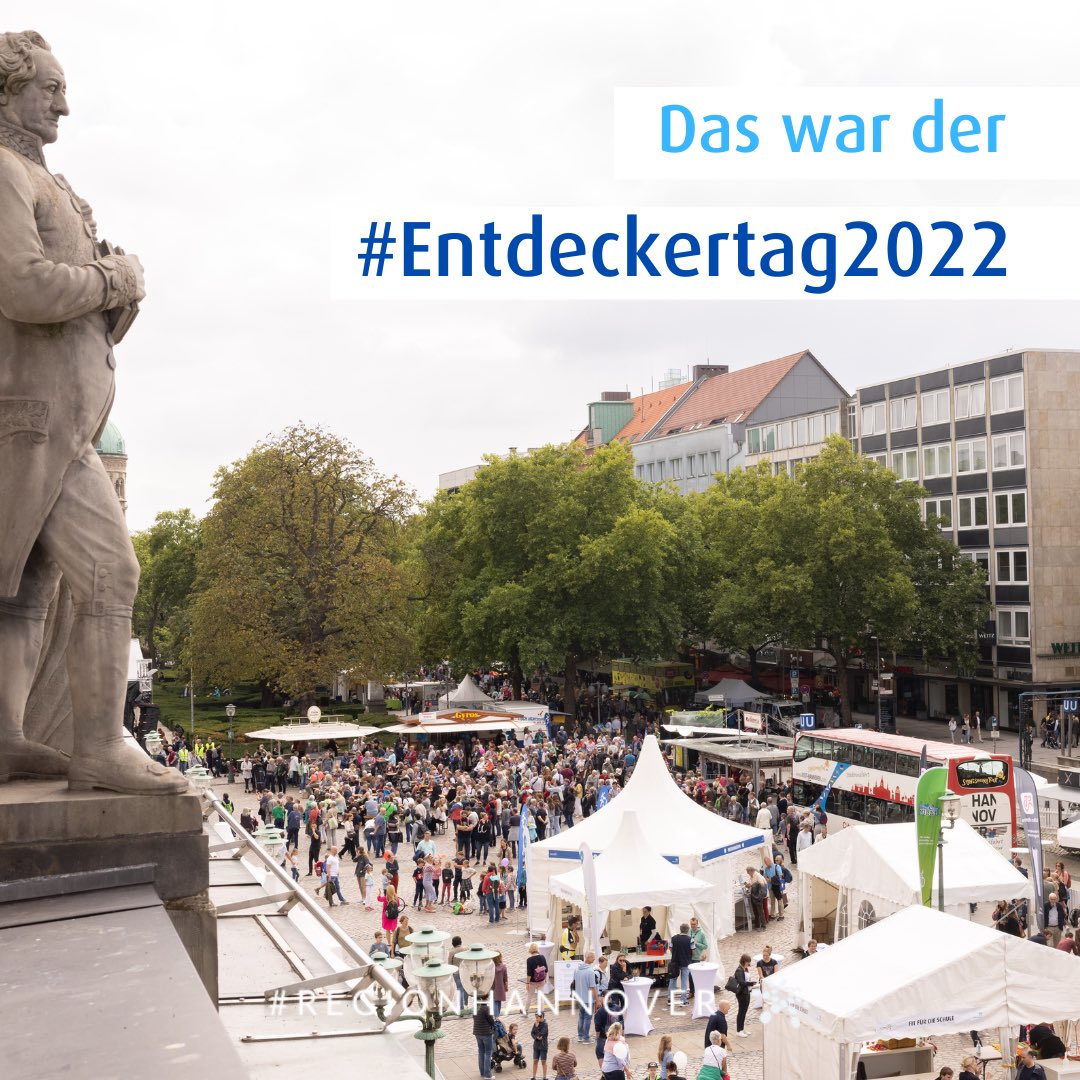 RegionHannover's tweet photo. Mit diesem schönen Blick sagen wir „Danke!“ an 200.000 Entdeckerinnen und Entdecker, die heute die gesamte #RegionHannover erkundet haben. Save the Date: Am 23.9.2023 findet der nächste #Entdeckertag statt! https://t.co/X7lOjBEkLP