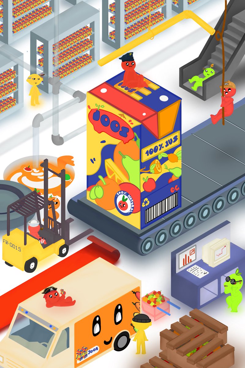 <a href="/frootsnft/">FROOTS 🧃</a>
A photo taken from inside of Joos Factory 🧃.Can Froots fam identify all the mod and team.There is also the <a href="/JOOSYFr00t/">JOOSinator 🧃</a>