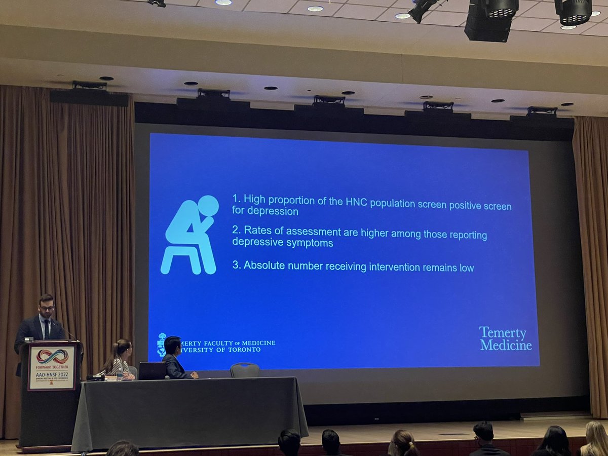 DrTonyEskander's tweet photo. Depression screening and treatment in head and neck cancer patients:
(1) screening is well performed
(2) depression rates are high
(3) intervention is low
Lets push for better
Great work @chrisnoelmd @HalletJulie @DrNCoburn @ICESOntario @AAOHNS @UofT_OHNS https://t.co/ezEH8BXAoJ
