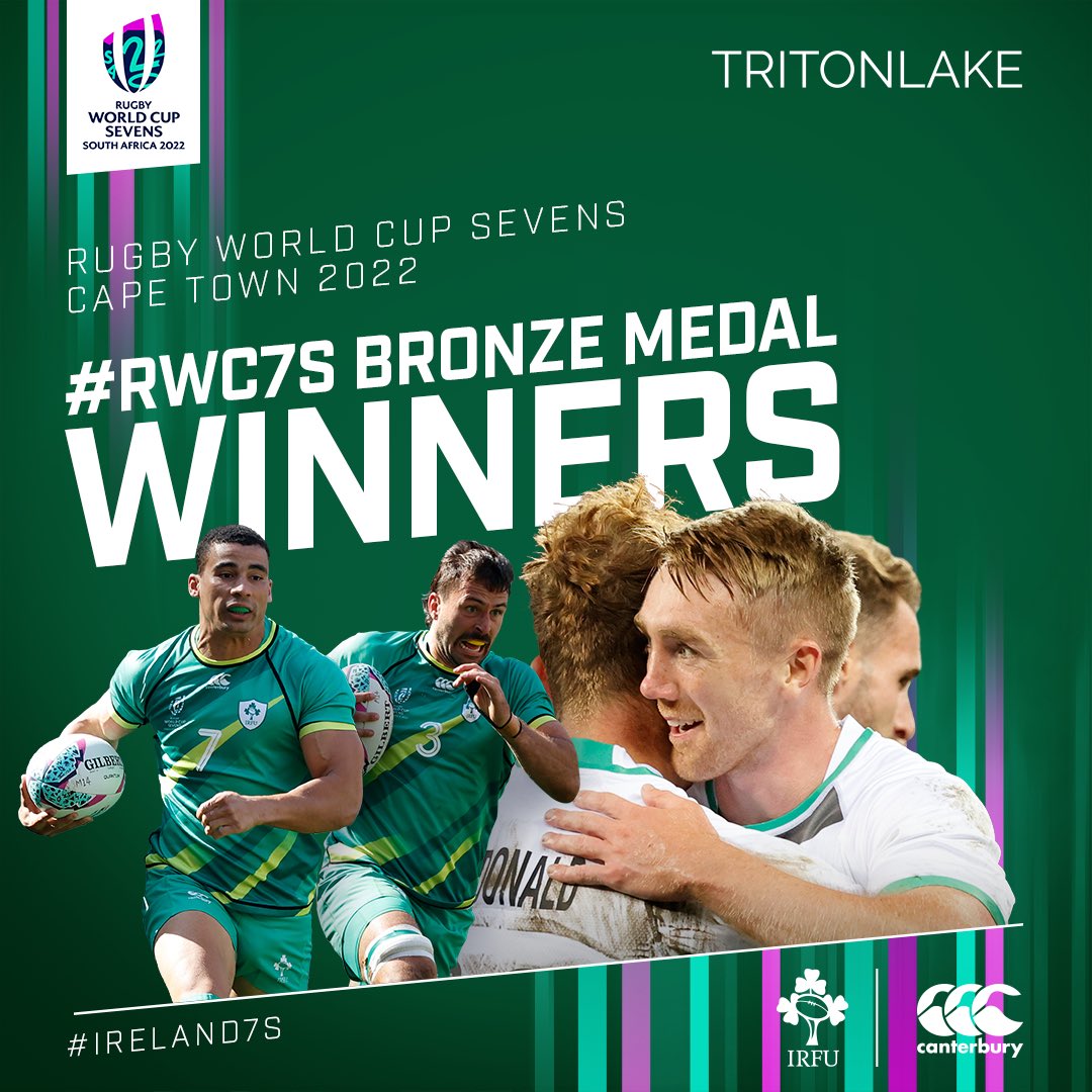 🥉 𝐁𝐑𝐎𝐍𝐙𝐄 𝐌𝐄𝐃𝐀𝐋 𝐖𝐈𝐍𝐍𝐄𝐑𝐒! 🥉 #Ireland7s | @TritonLake | #RWC7s