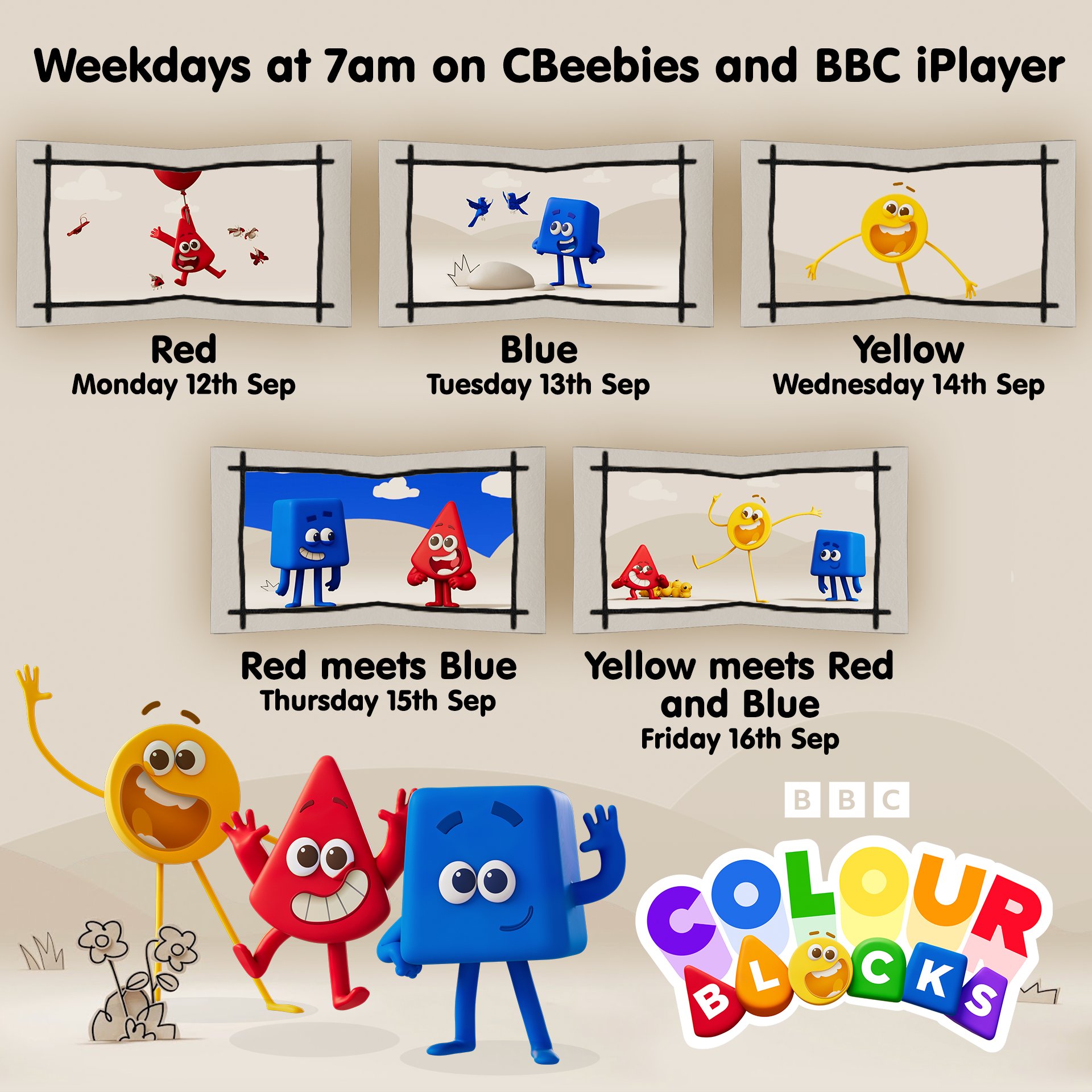 Meet the Colourblocks!, Red, Orange, Yellow, Green, Blue & Purple