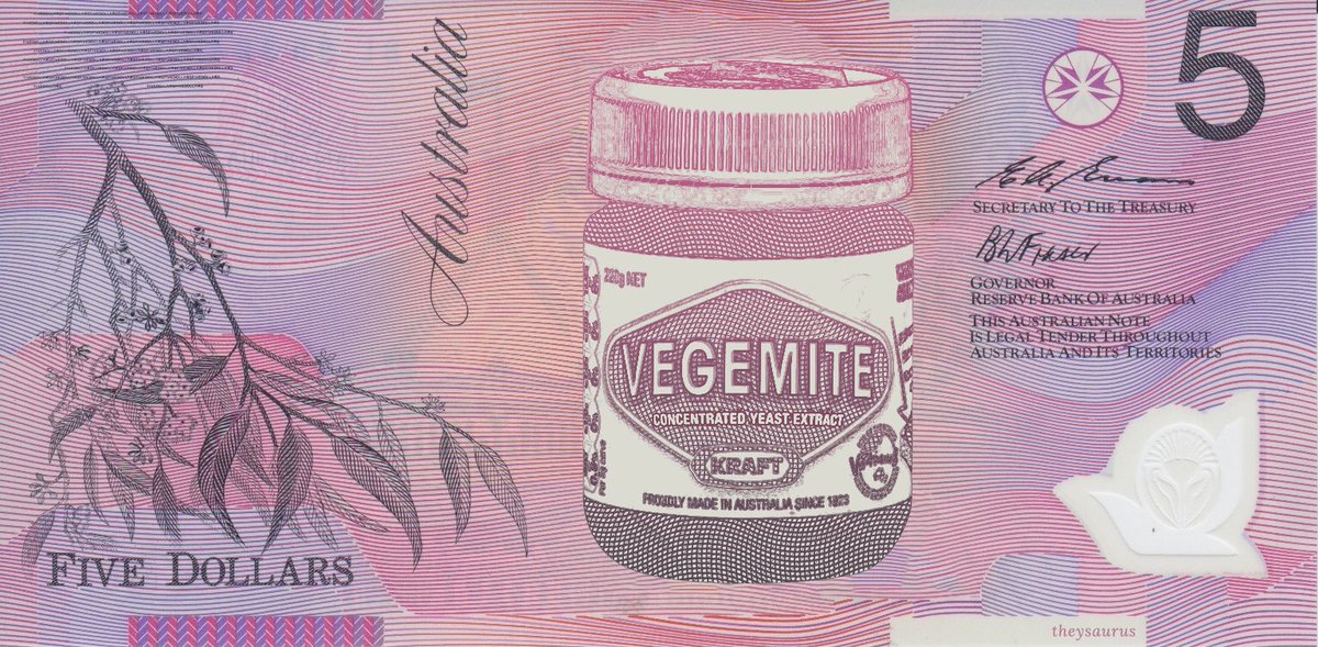 Theysaurus's tweet photo. What should we put on our money now? My pitch: https://t.co/NNFD9iIqEY
