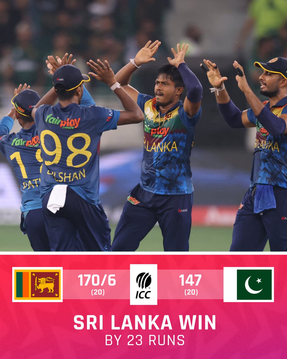 Sri Lanka 𝐖𝐈𝐍 the #AsiaCup2022 🏆 Scorecard: bit.ly/AsiaCup2022Fin…