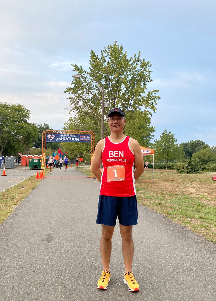 xu_yufei's tweet photo. Today, I paced Charles River Marathon to support Race Cancer Foundation @racecancer 
At work in our company @Triana_Bio , we are discovering novel molecular glue drugs to help cancer patients.
I am also very lucky to get this special bib number 😀 https://t.co/dY8XEnNE6y