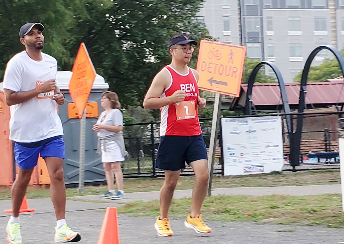 xu_yufei's tweet photo. Today, I paced Charles River Marathon to support Race Cancer Foundation @racecancer 
At work in our company @Triana_Bio , we are discovering novel molecular glue drugs to help cancer patients.
I am also very lucky to get this special bib number 😀 https://t.co/dY8XEnNE6y