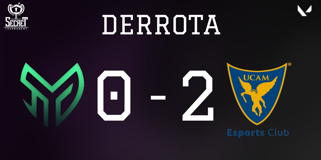 Perdemos vs <a href="/UCAM_esports/">UCAM Esports</a> #Academy en los octavos de <a href="/SecreTournament/">Secret Tournament</a> , muy bien jugado por parte de nuestros chicos y enhorabuena a los rivales.

¡Vamos a darlo todo Loser Bracket! Todavía vamos a dar guerra.