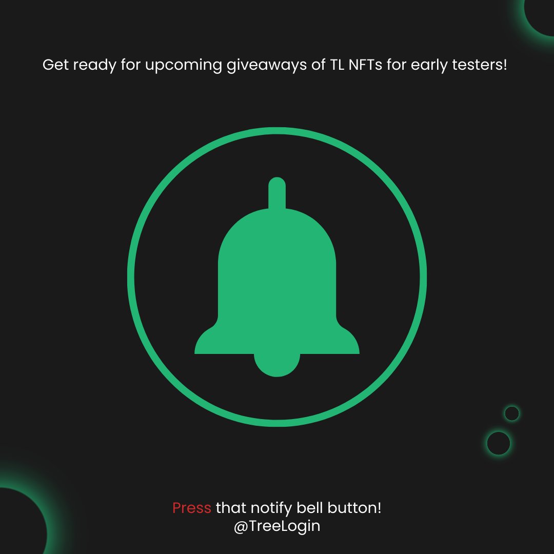 Press that notification bell! You wouldn’t want to miss the opportunity of winning a GIVEWAY!
#treelogin #coldwallet #hotwallet #nft #nftcollection #safe #opensea #tokens #blockchain #eth #nftcommunity #nftcollector #nftartist #crypto #digitalart #cryptoart #art #ether