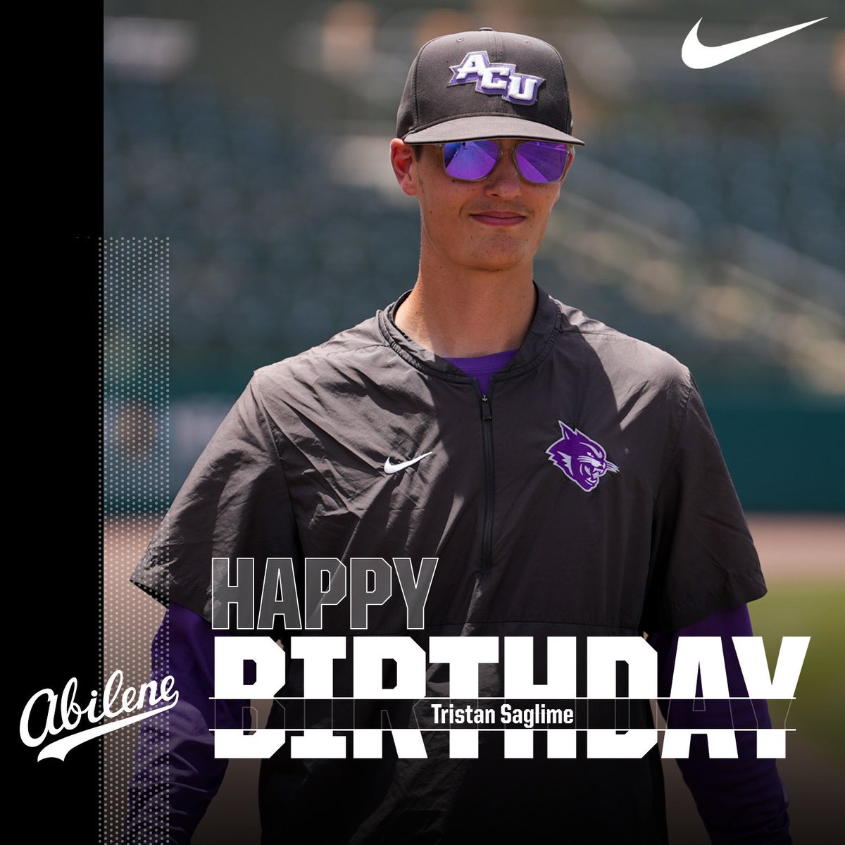 ACU_Baseball's tweet photo. Happy birthday to the best manager in the country!! Thank you for all that you do to help our program! 

Have a great day, @SaglimeTristan 🎉 https://t.co/OJ2XPFk6GD