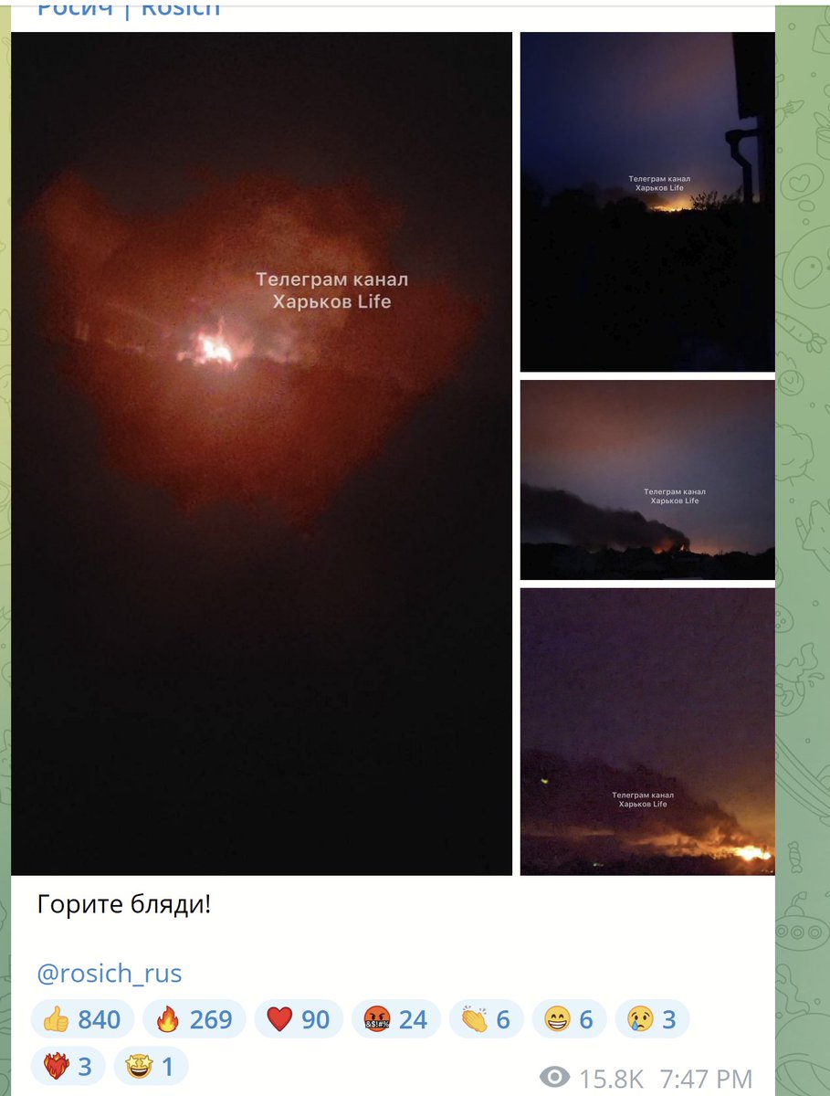 Russian channels say (at least) two power stations - in Kharkiv and Kremenchuk - were hit with precision rockets. The reaction in the forums - total delirium. Ubiquitous popular happiness over a clear war crime.