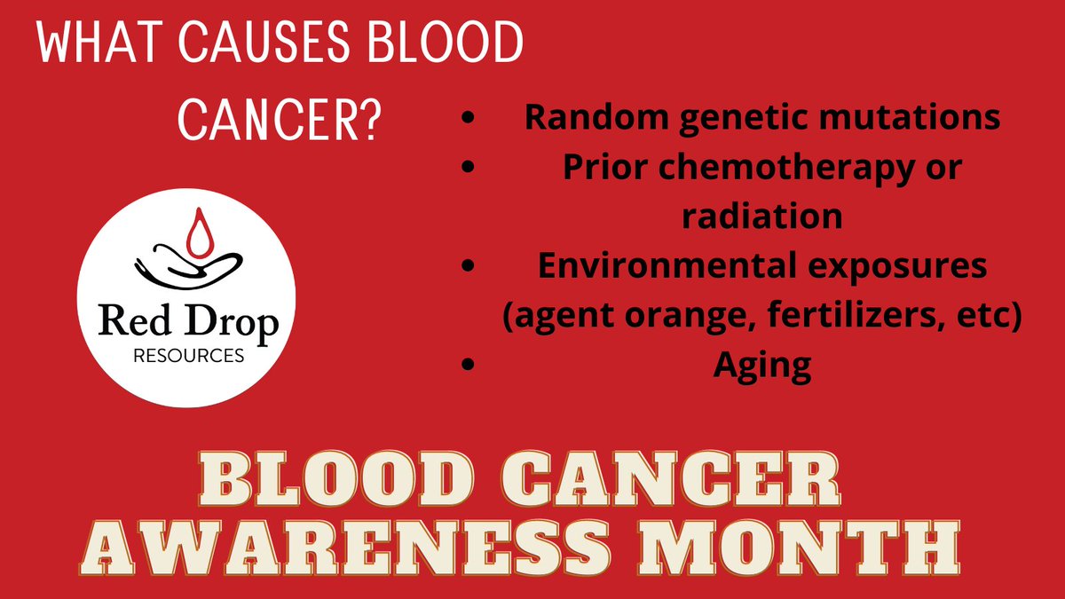 RedDropMN's tweet image. Do you know what causes blood cancer? The more you know the better! 
#bloodcancerawarenessmonth #BeAResource #cancersucks #leukemia #lymphoma #myeloma