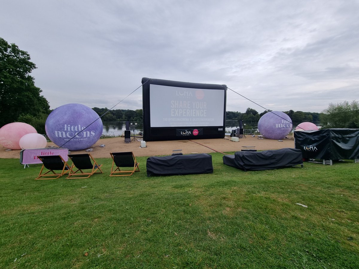 Night with my boy at @TheLunaCinema at @TrenthamEstate enjoying a little moon ice-cream @littlemoons Can't wait for the movie to start with the lake on the background. Brilliant atmosphere