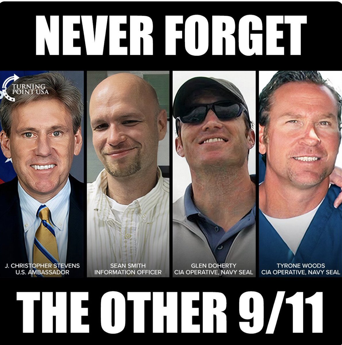 ohululu's tweet photo. And Never EVER Forget these 4 Brave men #BenghaziFour https://t.co/O0uYmsQ3dt